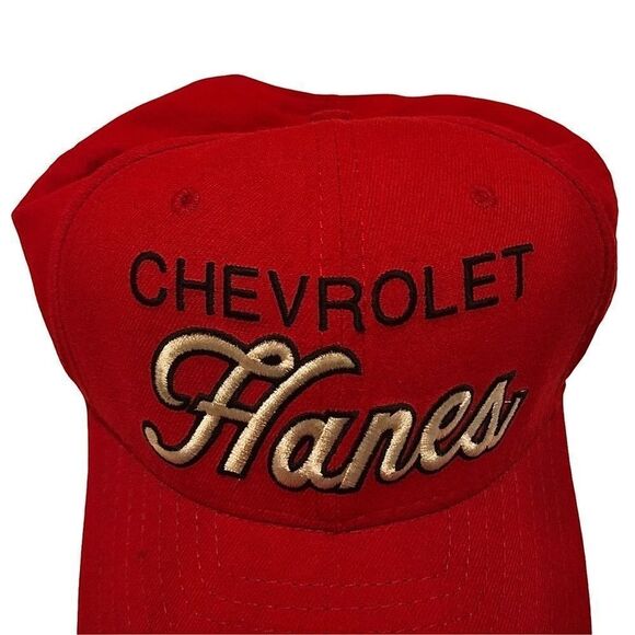 NEW ERA Vintage 80s Chevy Hanes dealer hat snapback red NE USA. - Picture 2 of 6